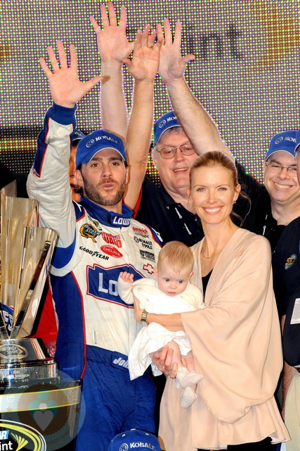 nascar jimmie johnson wife. Jimmie Johnson Celebrates