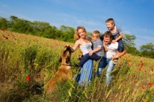 family playing