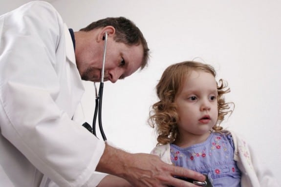 child with doctor