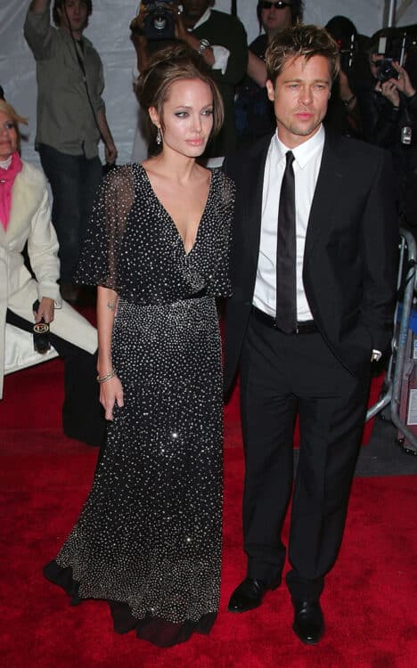 Brad Pitt and Angelina Jolie at The world premiere of The Good Shepherd at the Ziegfeld Theater in New York City.