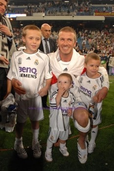 David Beckham Says Goodbye To Real Madrid with his boys