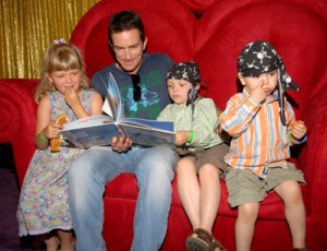 Jeff Probst Reading to the kids