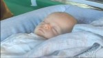 Eva Herzigova's son Georg sleeping peacefully