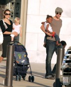 Angelina and Brad with Shiloh and Zahara