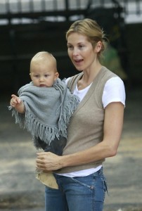 Kelly Rutherford and son Hermes at the park