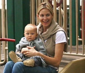 Kelly Rutherford and son Hermes at the park