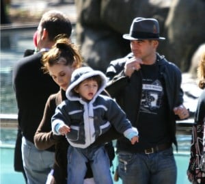 Colin Farrell with son James