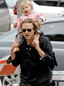 Heath Ledger with daughter Matilda November 2007