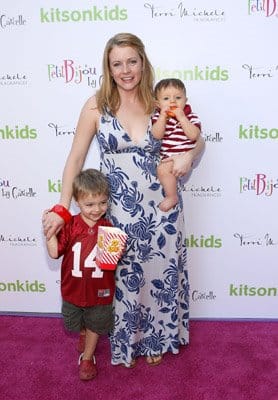 Actress+Melissa+Joan+Hart,+Braydon+and+Mason