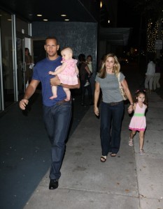 Alex Rodriguez with Cynthia and daughters Natasha and Ella