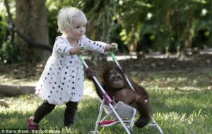 Emily Bland and her little friend