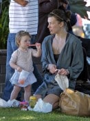 Milla Jovovich and daughter Ever