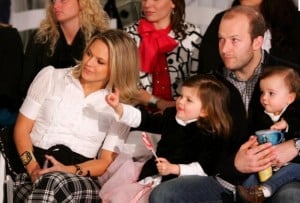 Tim Hasselbeck with Grace and Taylor at QVC Fashion Show