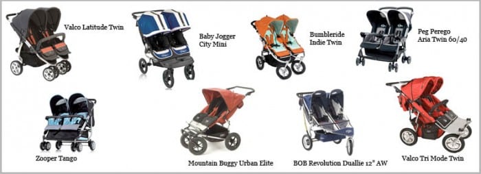 Bob Double Stroller Comparison Chart