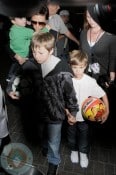 Victoria Beckham with sons Cruz, Romeo & Brooklyn