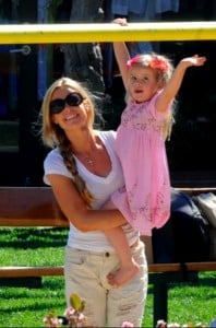 Denise Richards with daughter Lola at the park