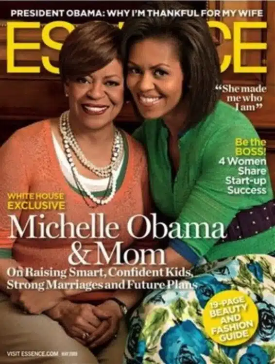 First Lady Michelle Obama and her mother, Marian Robinson on the cover of essence