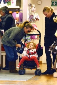 Spice Girl Geri Halliwell shops for childrens clothes for Bluebell in Hamptead, London