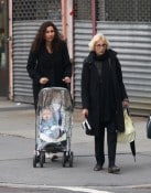 Minnie Driver with her son in New York City