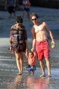 Camila Alves and Matthew McConaughey with son Levi