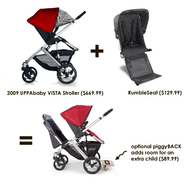 uppababy vista car seat and rumble seat