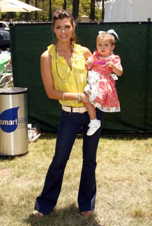 Ali Landry and daughter Estela at A Time for Heroes Celebrity Picnic