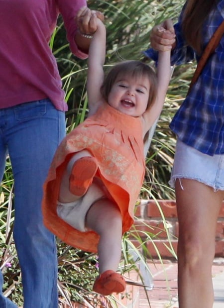 Isla and Olive Stroll in West Hollywood