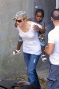 Madonna And daughter Mercy leave Kabala Center in NYC
