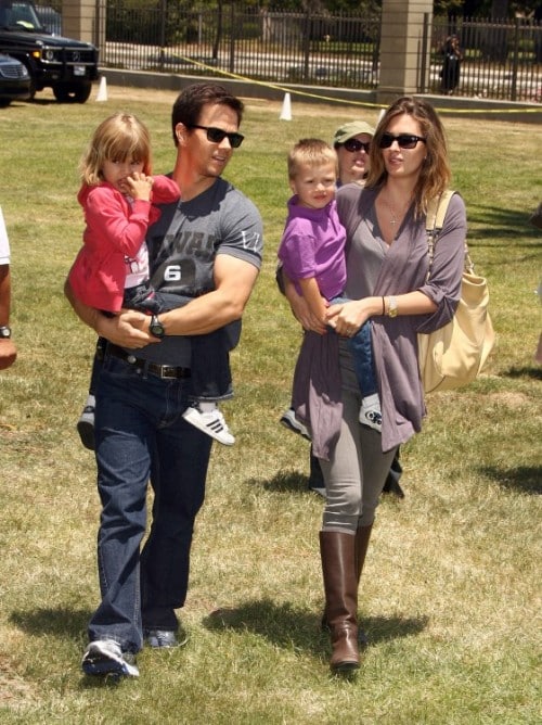 Mark Wahlberg and Rhea Durham with Michael and Ella at A Time for Heroes Celebrity Picnic