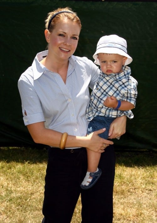 Melissa Joan Hart with son Mason Wilkerson at A Time for Heroes Celebrity Picnic