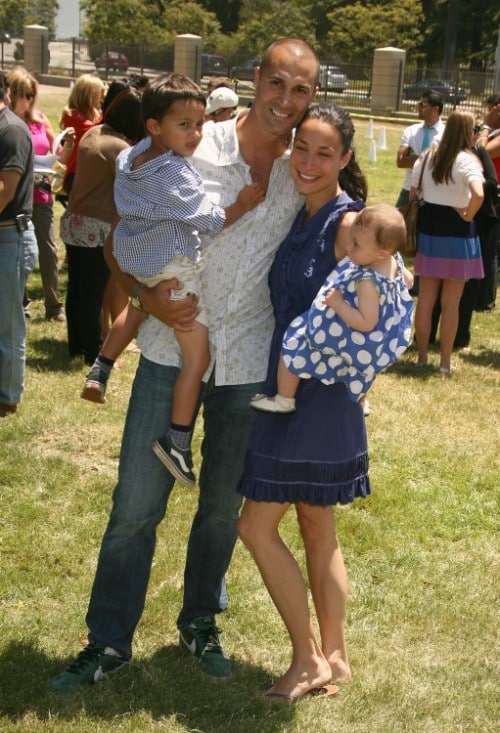 Nigel Barker, wife Cristen Chin, son Jack and daughter Jasmine at A Time for Heroes Celebrity Picnic