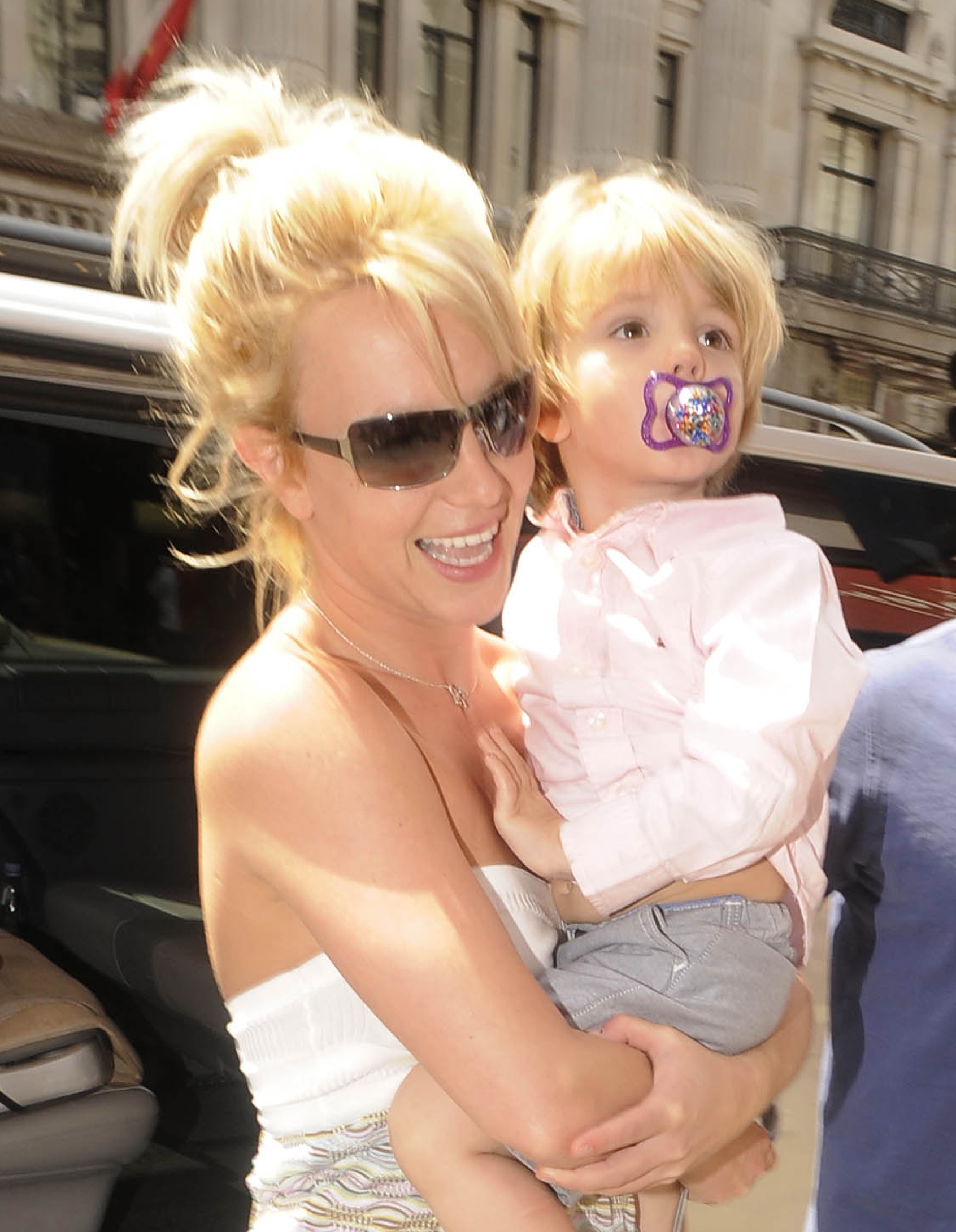 Britney Shops With Her Boys In London