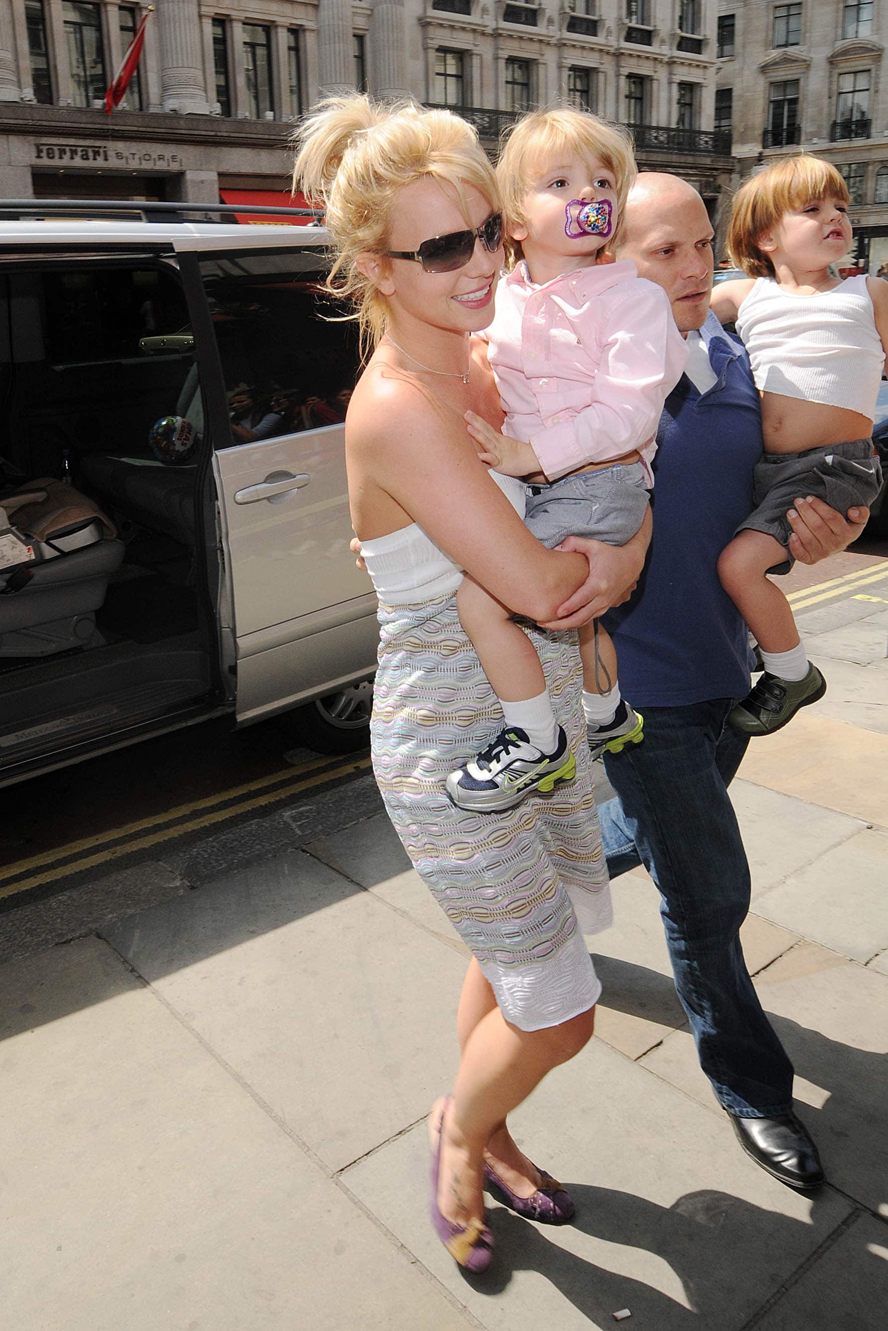 Britney Shops With Her Boys In London