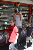 David Shops With His Boys At The Grove