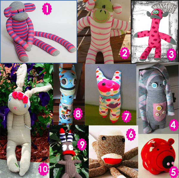 Recycled Goods: 10 Lovable Sock Creatures