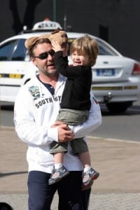 Russell Crowe out with son Tennyson