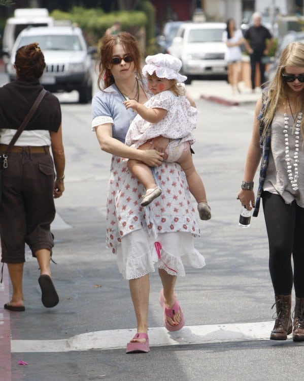 A Clown Faced Nell Burton Shops With Mommy In Malibu