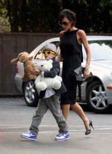 Victoria and Romeo Beckham