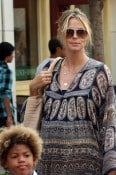 Heidi Klum and Her Karate Kids Shop At The Grove