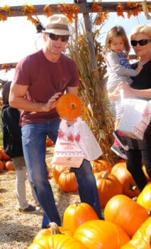 Hugh Jackman Goes Pumpkin Picking With His Family