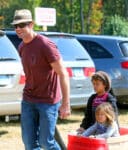 Hugh Jackman Goes Pumpkin Picking With His Family