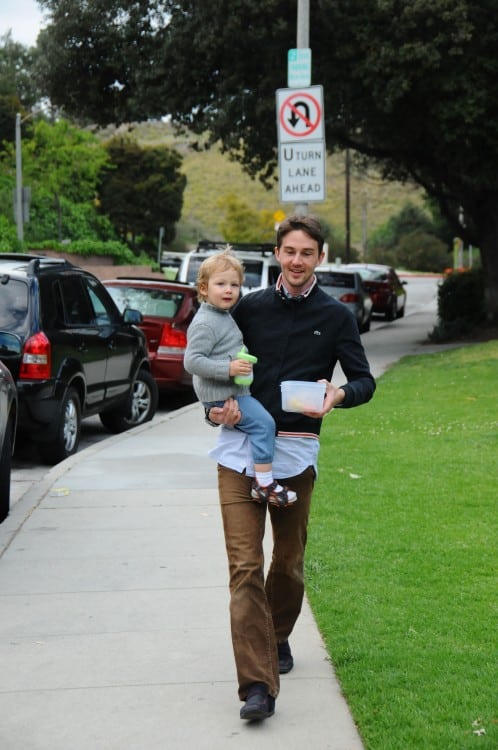 Daniel Giersch and Son Hermes in Beverly Hills