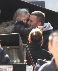 Ben Affleck and daughter Violet in set of his new movie