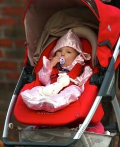 Seraphina Affleck out for a stroll in Boston