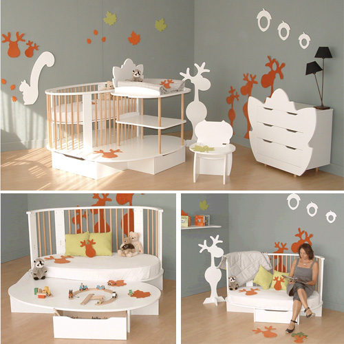 Contemporary Baby Style: Songes et Rigolades Evolutionary Baby Bed