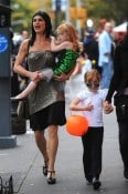 Brooke Shields and daughter Rowan & Grier out for halloween