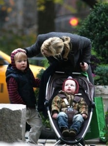 Cate Blanchett with sons  Dashiell and Ignatius in NYC