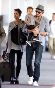 Halle Berry and Gabriel Aubry with daughter Nahla