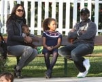 Kimora Lee Simmons and Djimon Hounsou with son Kenzo