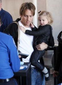 Larry Birkhead and daughter  Dannielynn arrive at LAX
